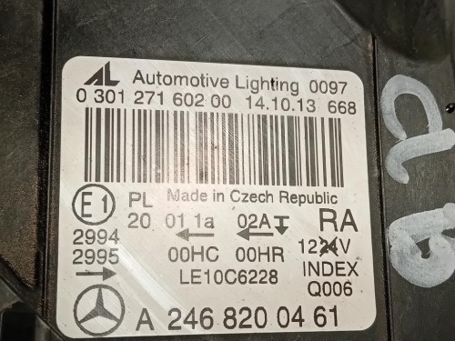 Proiettore ANT DX A2468200461 Mercedes Classe B W246 2012