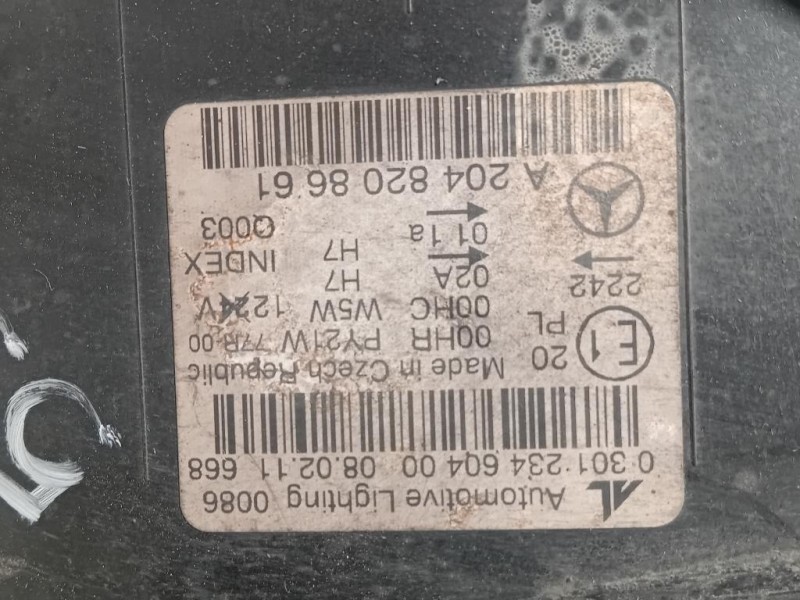 Proiettore ANT DX A2048208661 Mercedes Classe C W204 2011