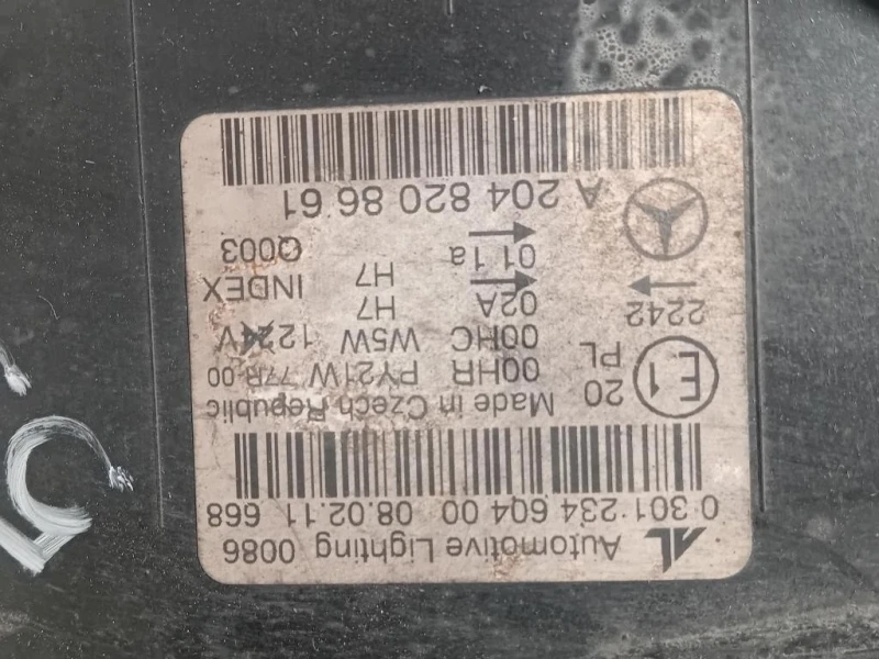 Proiettore ANT DX A2048208661 Mercedes Classe C W204 2011