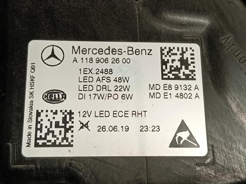 Proiettore ANT DX A1189062600 Mercedes Classe CLA C118 2019