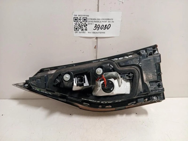 Fanale POST SX 9822181080 Citroen DS3 Crossback 2018