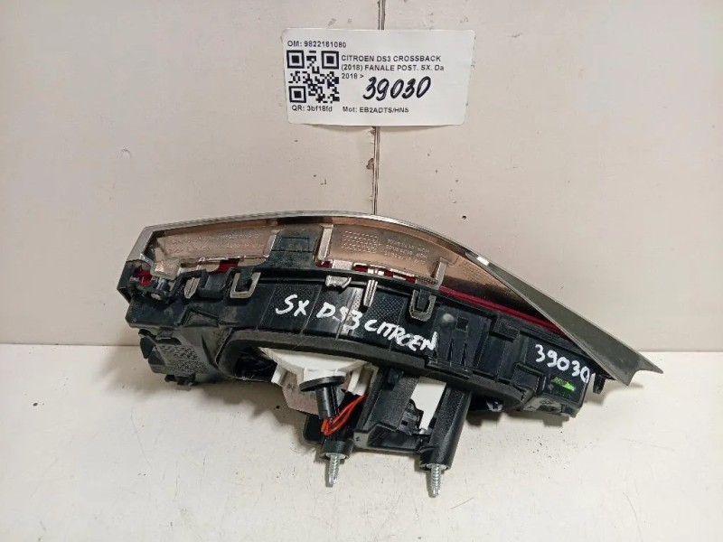 Fanale POST SX 9822181080 Citroen DS3 Crossback 2018