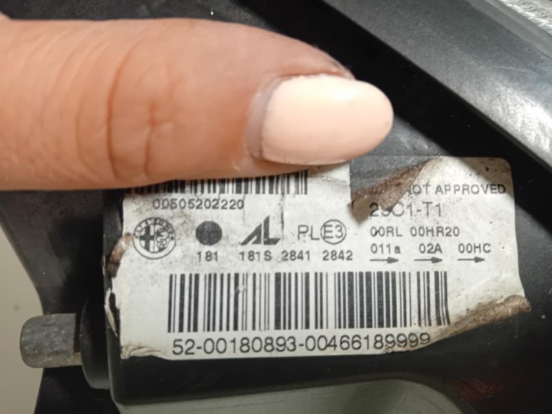 Proiettore ANT SX 00505202220 Alfa Romeo Giulietta 2010