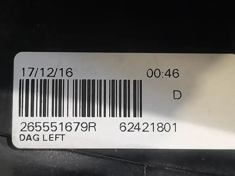 Fanale POST SX 265551679R Dacia Duster I 2014