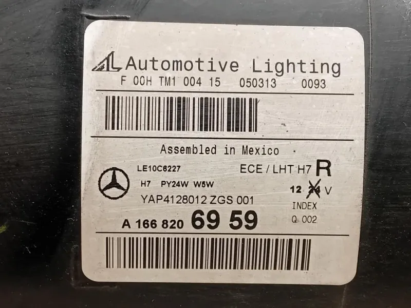 Proiettore ANT DX A1668206959 Mercedes Classe ML W166 2012