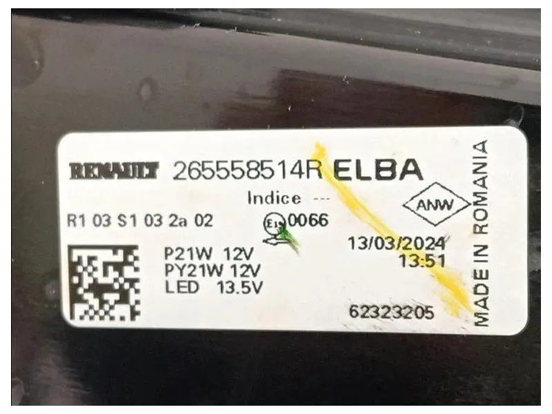 Fanale POST SX 265558514R Dacia Duster II 2018