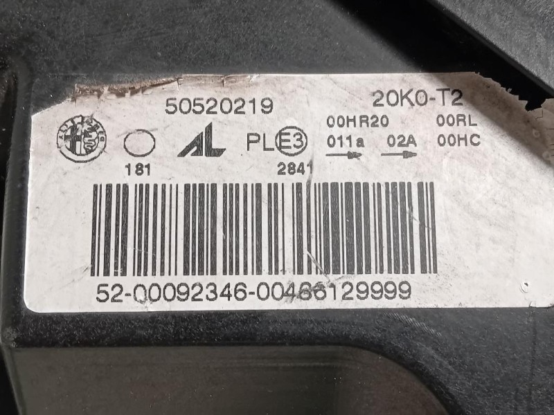 Proiettore ANT SX PROIETTORE FARO ANTERIORE 50520219 Alfa Romeo Giulietta 2013