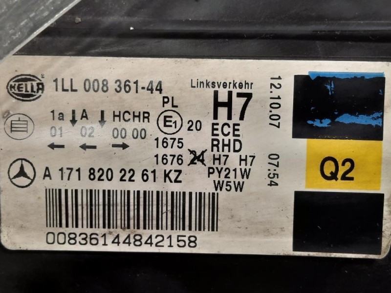 Proiettore ANT DX FARO SLK R171 A 171 820 21 61 KZ Mercedes Classe SLK R171 2004