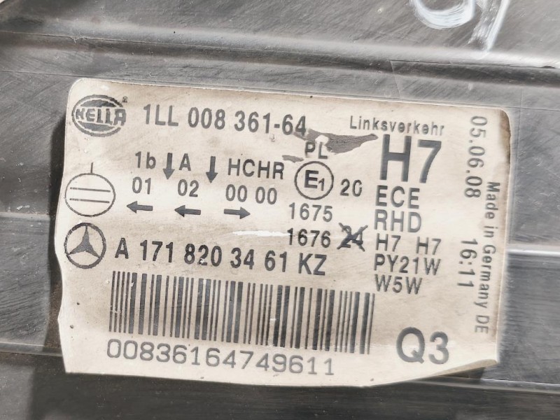 Proiettore ANT DX A1718203461 Mercedes Classe SLK R171 2004