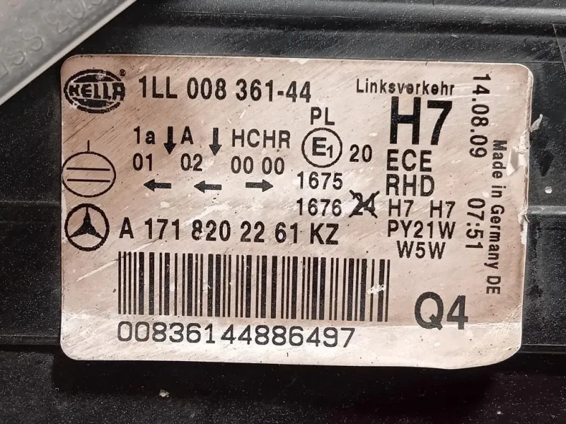 Proiettore ANT DX A1718202261 Mercedes Classe SLK R171 2004