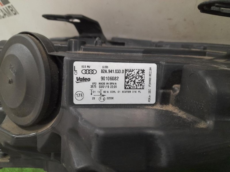 Proiettore ANT SX 82A941033D Audi A1 GBA Sportback 2018