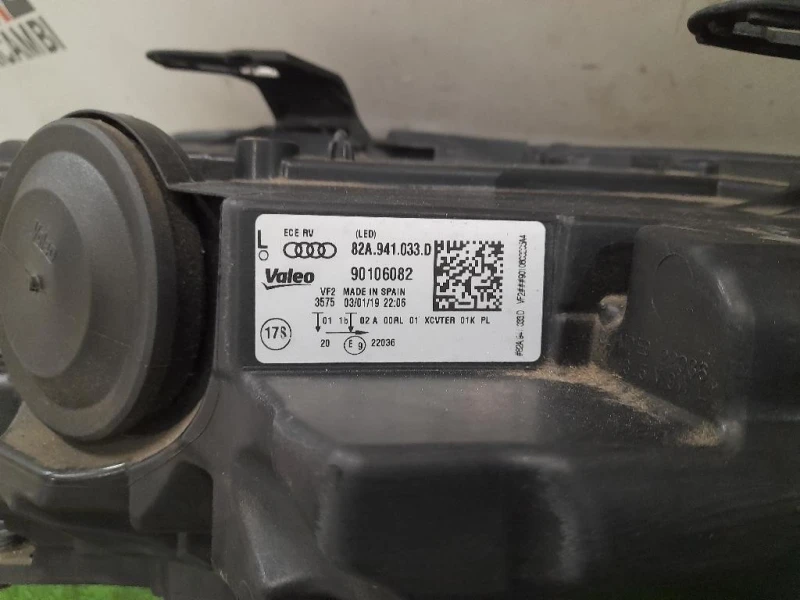 Proiettore ANT SX 82A941033D Audi A1 GBA Sportback 2018