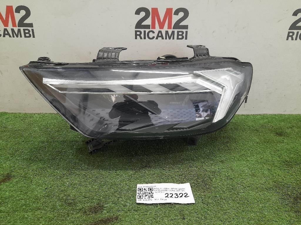 Proiettore ANT SX 82A941033D Audi A1 GBA Sportback 2018