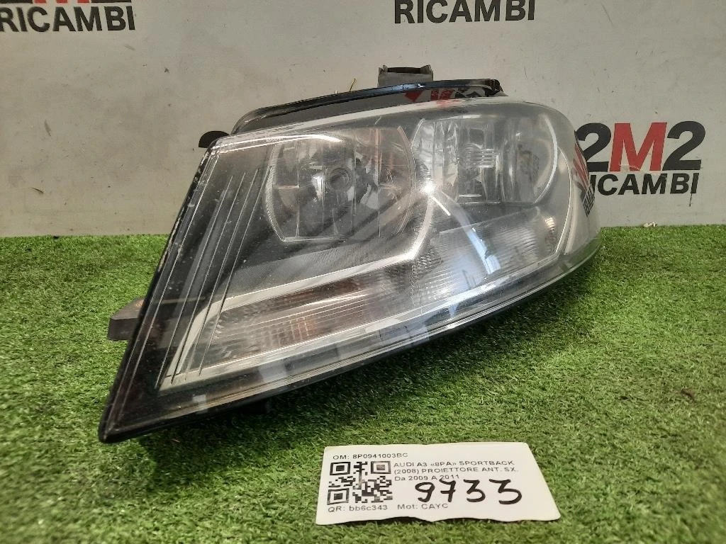 Proiettore ANT SX 8P0941003BC Audi A3 8PA Sportback 2008