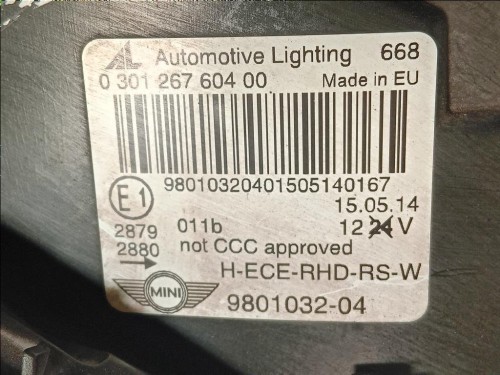 Proiettore ANT DX 0 301 267 604 00 Mini Countryman Cooper F60 2017