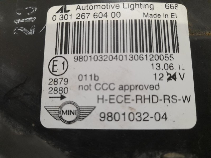 Proiettore ANT DX 980103204 Mini Countryman Cooper R60 2010