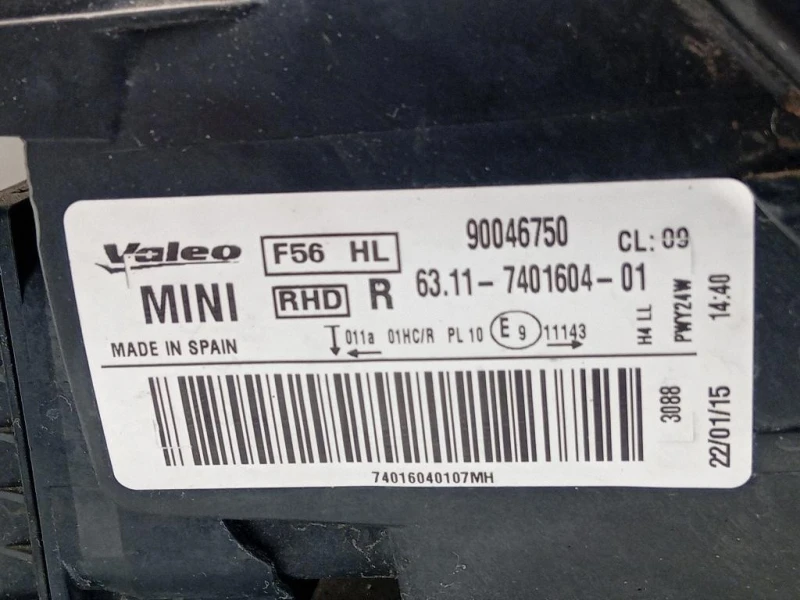 Proiettore ANT DX 63117401604 Mini MINI Clubman F54 2016