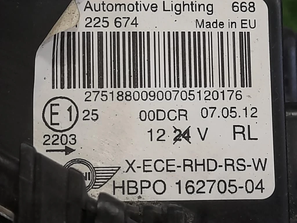 Proiettore ANT DX 162705-04 Mini MINI Clubman R55 2008