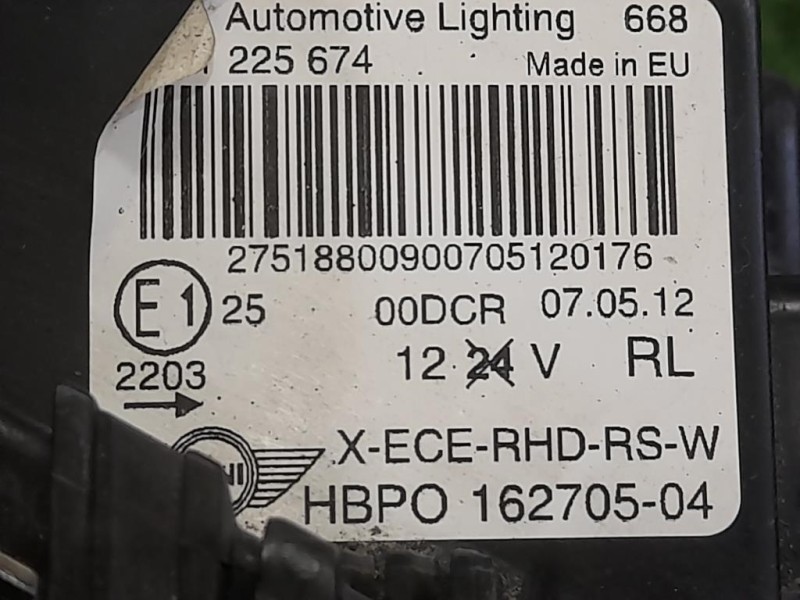 Proiettore ANT DX 162705-04 Mini MINI Clubman R55 2008