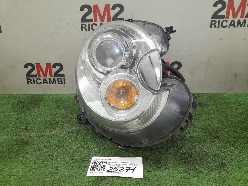 Proiettore ANT DX 63127269982 Mini MINI Clubman R55 2008