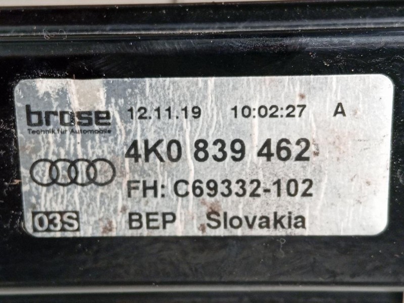 Alzacristallo Porta POST DX 4K0 839 462 Audi A6 4GD Avant 2016