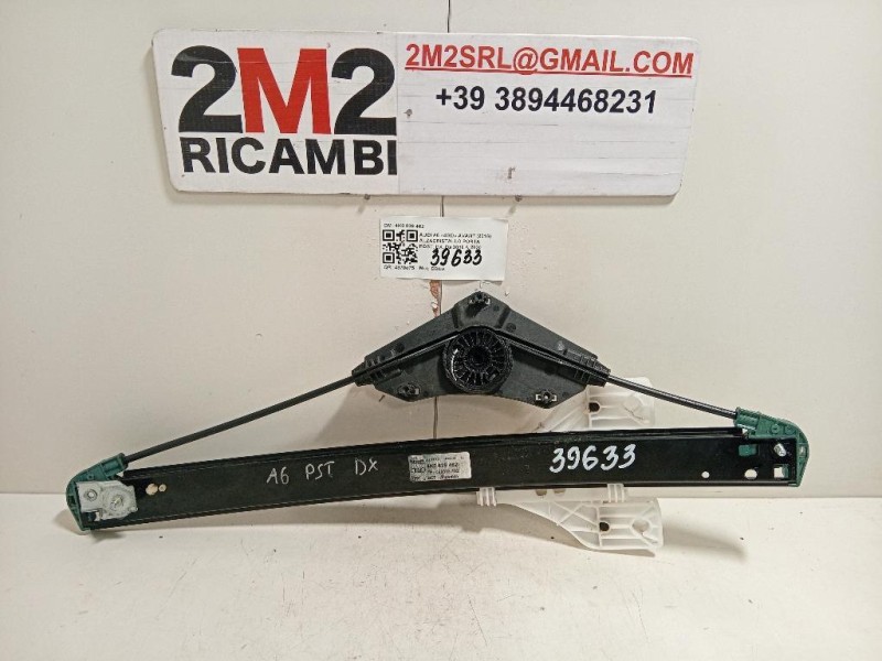 Alzacristallo Porta POST DX 4K0 839 462 Audi A6 4GD Avant 2016