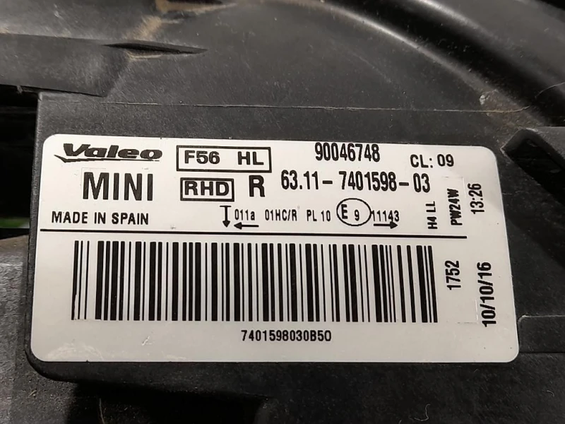 Proiettore ANT DX 6311-7401598-03 Mini MINI Cooper F55 2014