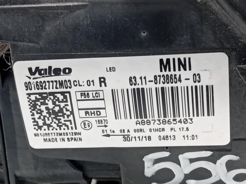 Proiettore ANT DX 63118738654 Mini MINI Cooper F56 2018