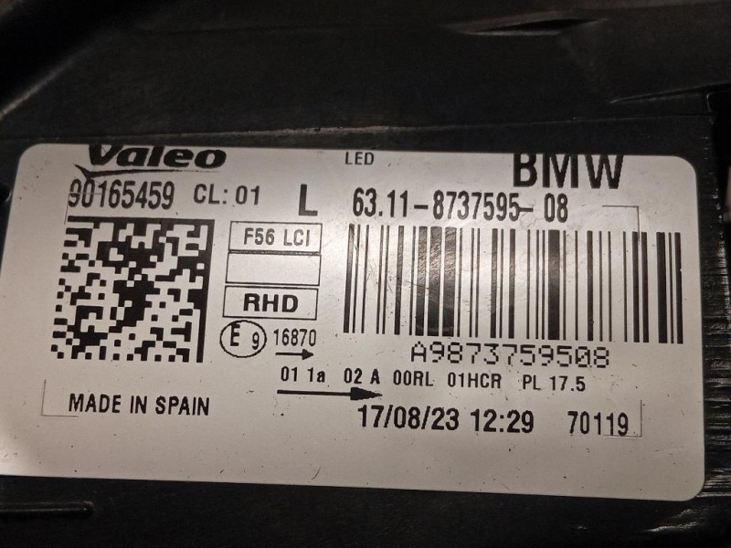 Proiettore ANT DX 63118737595 Mini MINI Cooper F56 2018