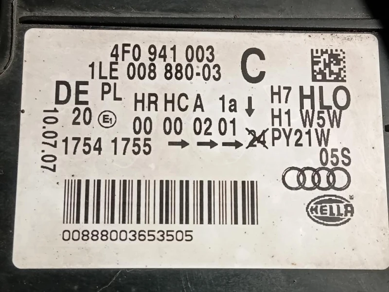 Proiettore ANT SX 4F0 941 003 Audi A6 4F2 2008