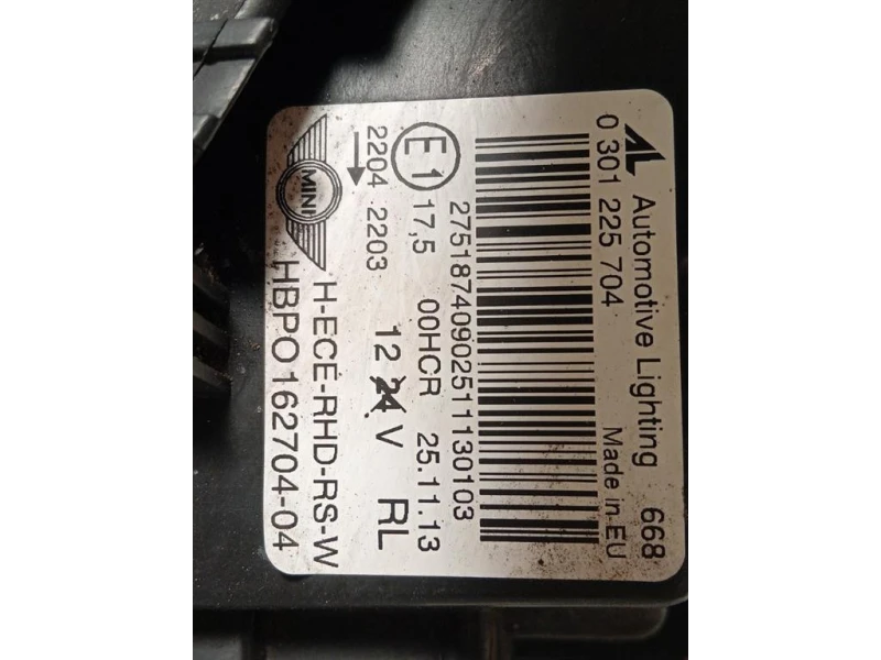 Proiettore ANT DX 0301225704 Mini MINI Cooper R56 2007