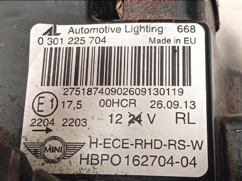 Proiettore ANT DX 162704-04 Mini MINI Cooper R56 2007