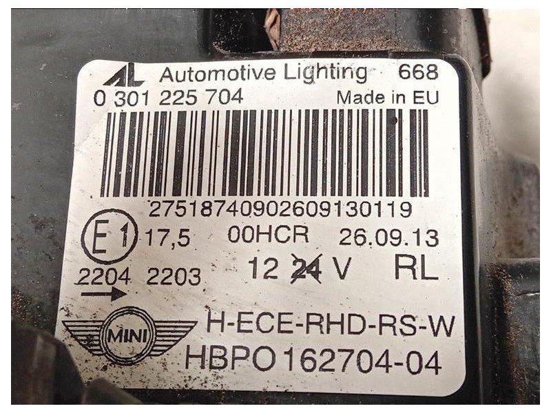 Proiettore ANT DX 162704-04 Mini MINI Cooper R56 2007