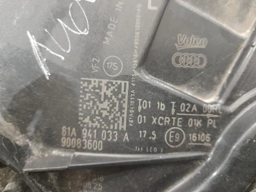 Proiettore ANT SX 81A941033A Audi Q2 GAB 2016