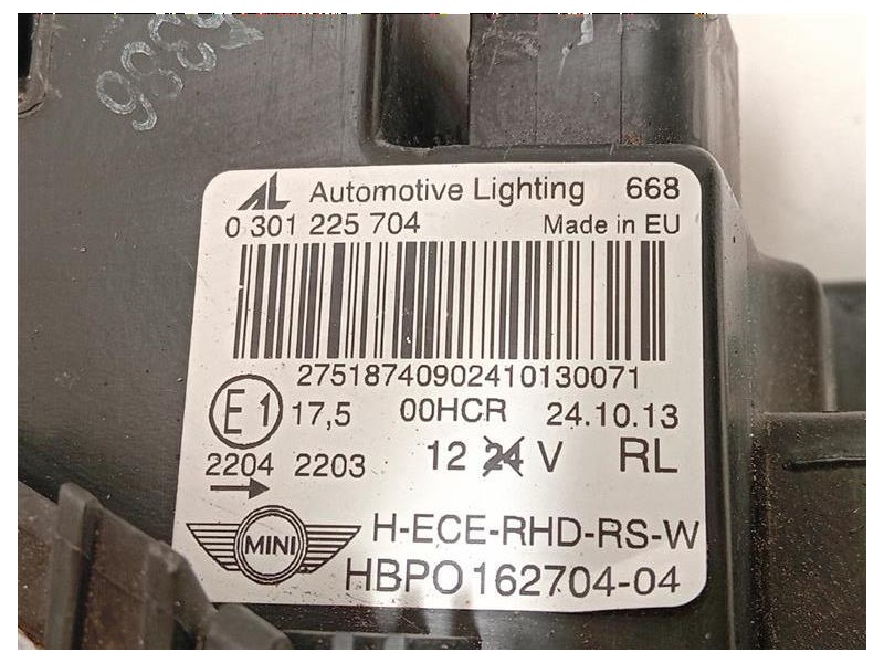 Proiettore ANT DX 162704-04 Mini MINI Cooper R56 2007