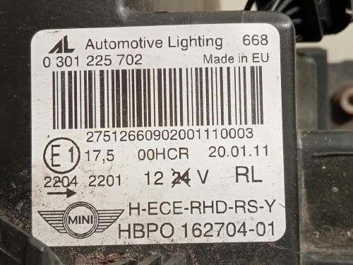 Proiettore ANT DX 162704-01 Mini MINI Cooper R56 2007