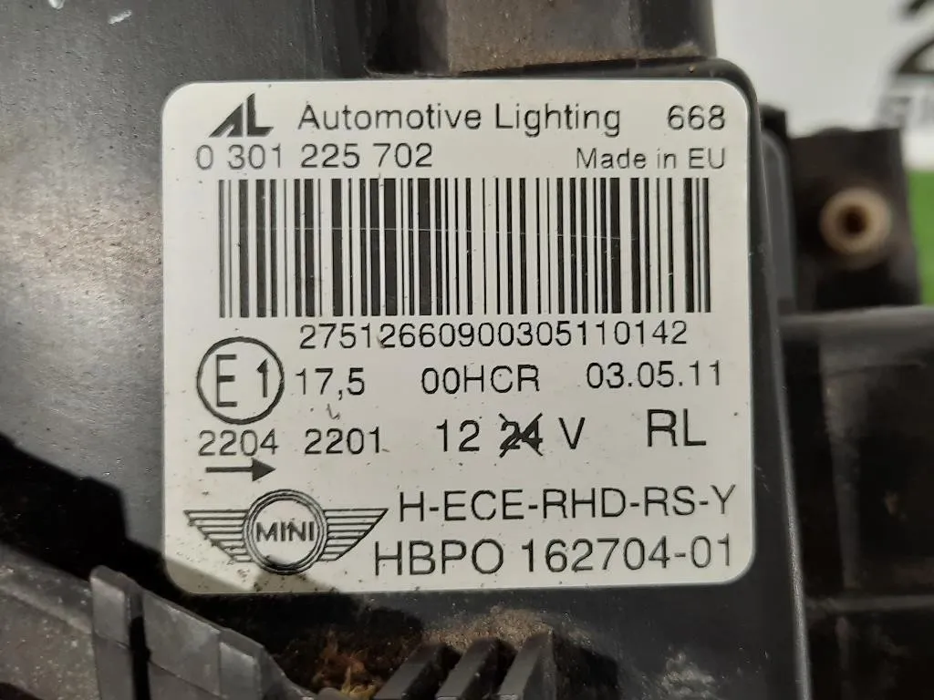 Proiettore ANT DX 0301225702 162704-01 Mini MINI Cooper R56 2007