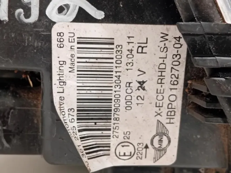 Proiettore ANT DX 0301225673 Mini MINI Cooper R57 Cabrio 2007