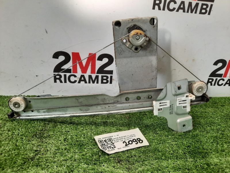 Alzacristallo Porta POST DX 8200733830 Dacia Duster I 2014