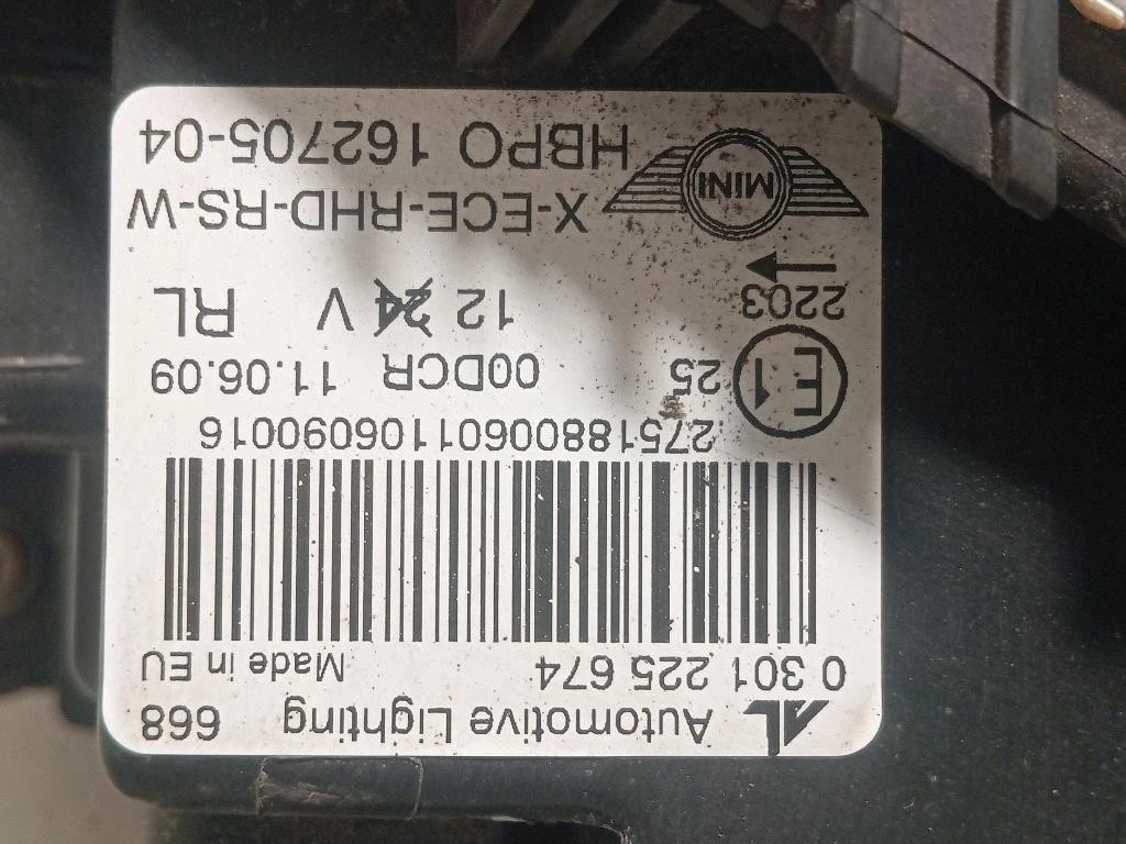 Proiettore ANT DX 0301225674 Mini MINI ONE R56 2007