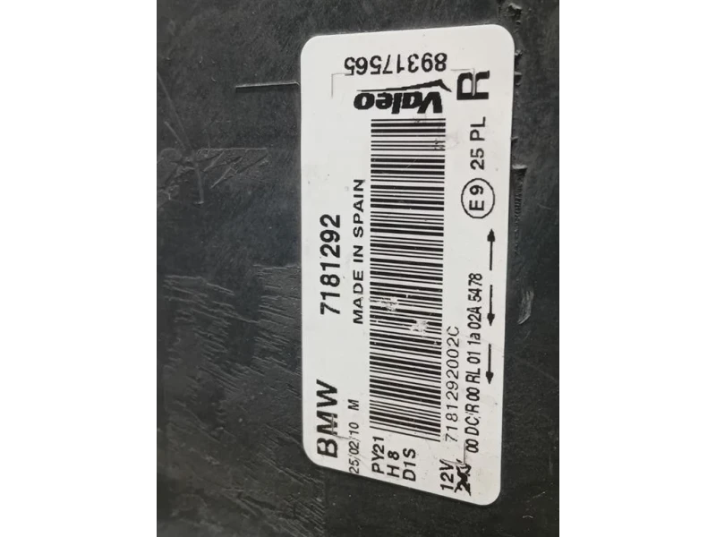 Proiettore ANT SX 63117181293 Bmw Serie 1 E82 Coupe 2005