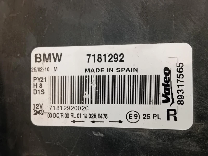 Proiettore ANT SX 63117181293 Bmw Serie 1 E82 Coupe 2005