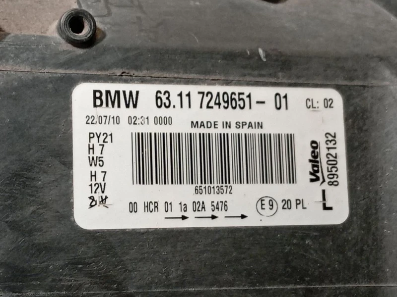 Proiettore ANT SX 6311724965101 Bmw Serie 1 E87 Berlina 2005