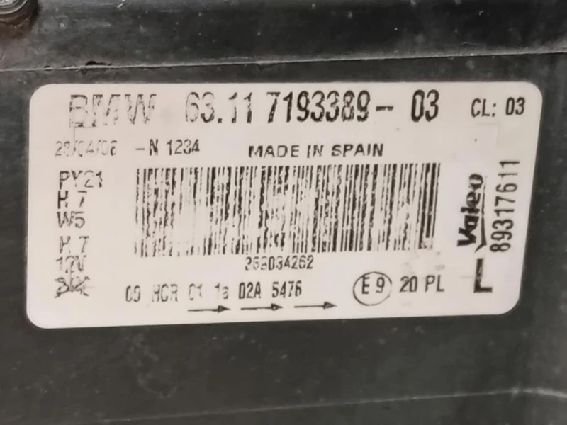 Proiettore ANT SX 6311 7193389-03 Bmw Serie 1 E87 Berlina 2005