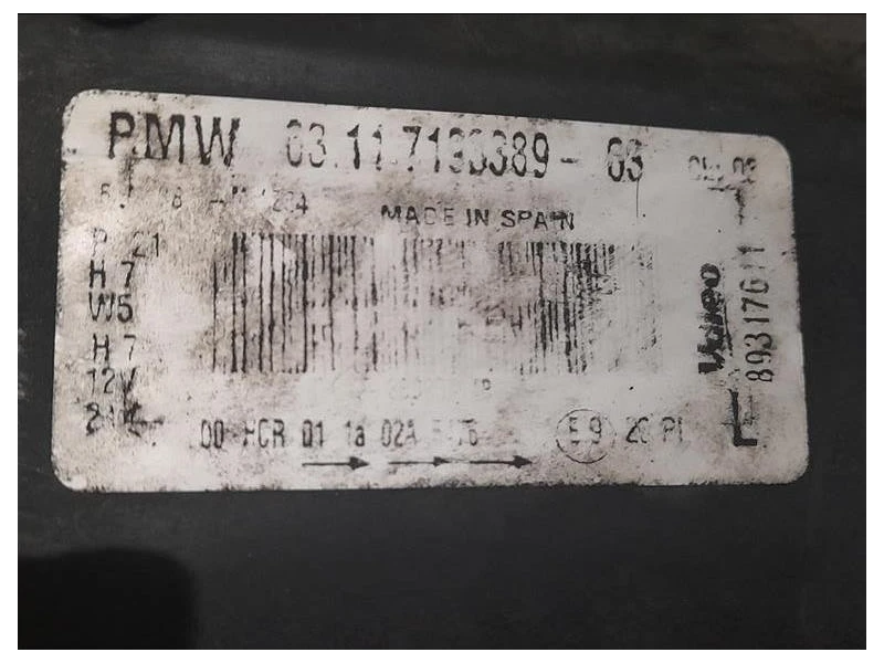 Proiettore ANT SX 63126924485 Bmw Serie 1 E87 Berlina 2005