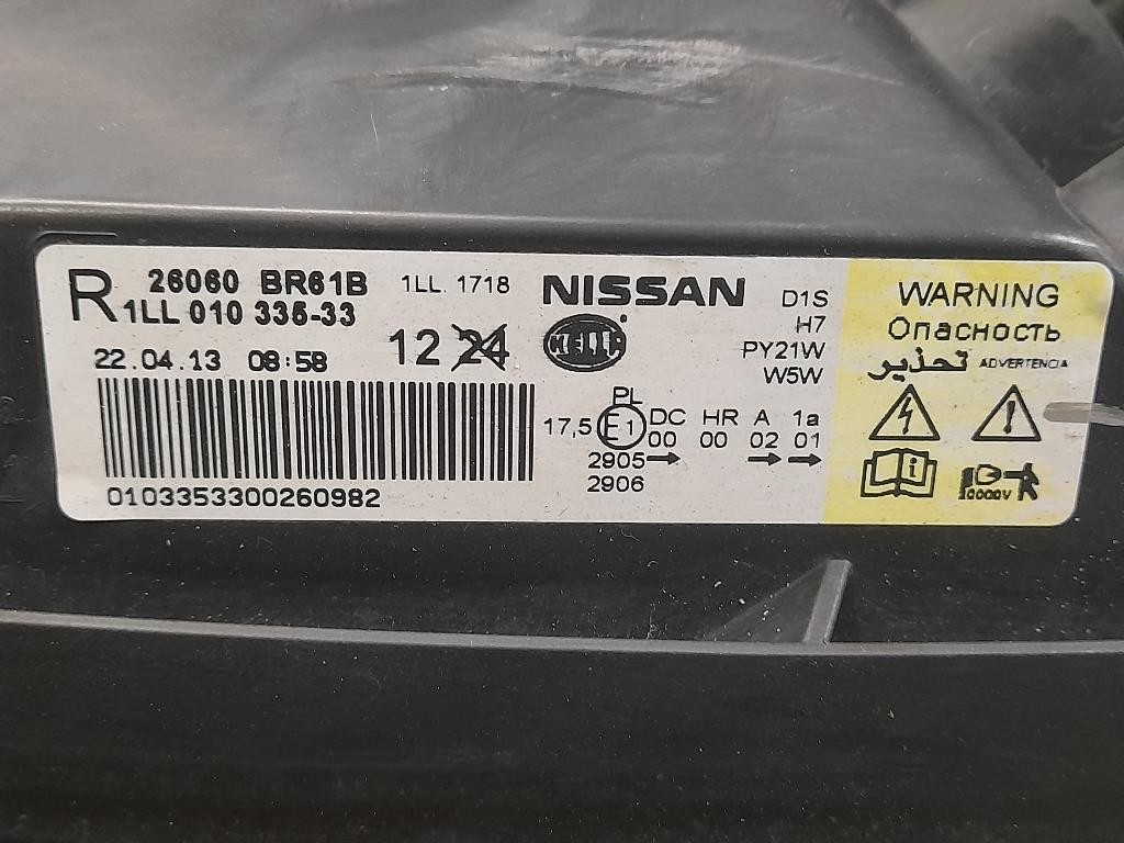 Proiettore ANT DX 26060BR61B Nissan Qashqai I 2010