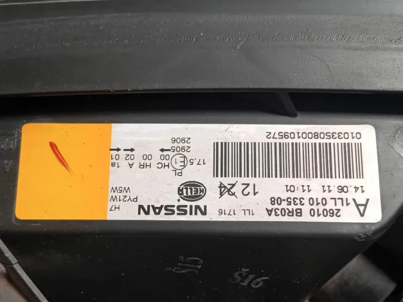 Proiettore ANT DX 1LL01033508 Nissan Qashqai I 2010