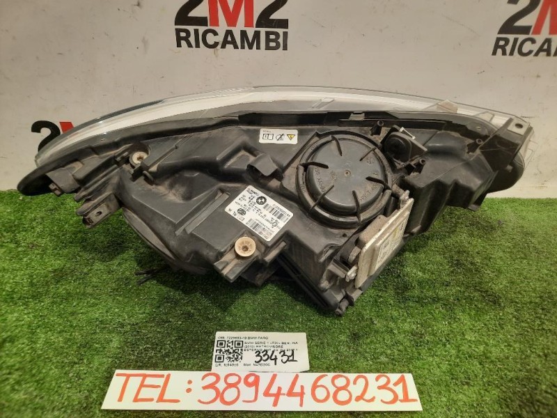 Proiettore ANT SX 7229693-10 BMW FARO Bmw Serie 1 F20 Berlina 2012