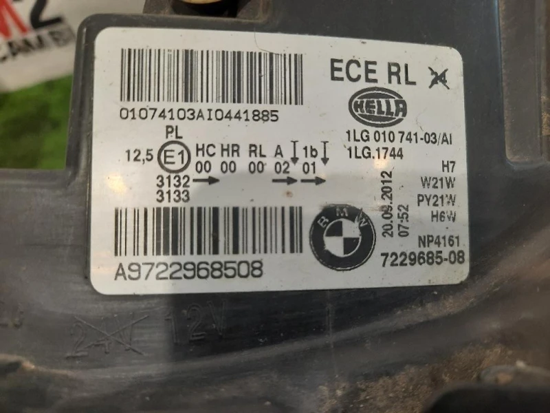 Proiettore ANT SX A9722968508 Bmw Serie 1 F20 Berlina 2015