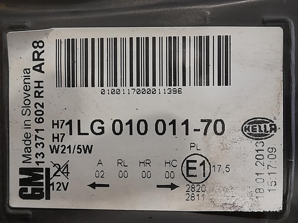 Proiettore ANT DX 1LG010011-70 Opel Astra J 2010